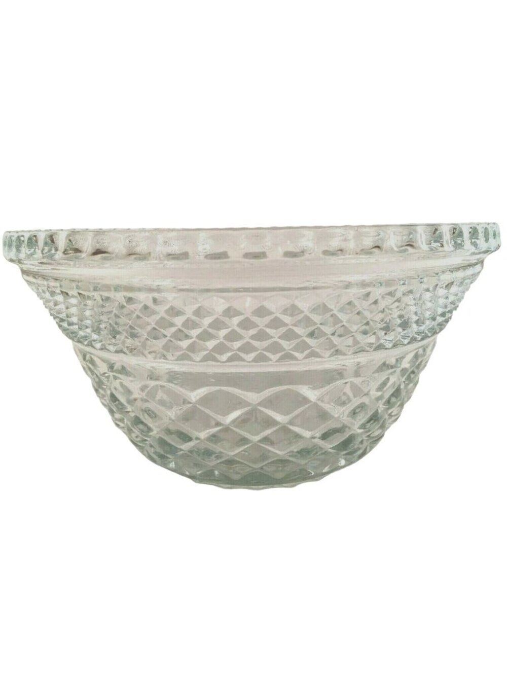 Vintage Anchor Hocking Wexford Bowl Clear Glass Punch Bowl Base 9.5" x 5"